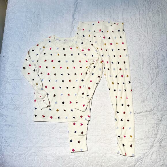 Gap Organic Cotton Rainbow Star PJ Set Size 6 - Picture 2 of 6